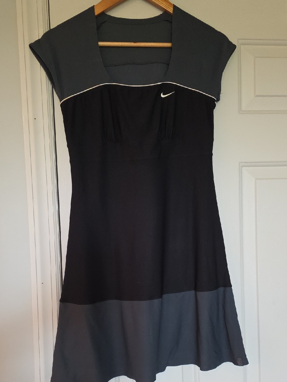 Nike Black and Charcoal Knit Midi Dress